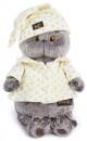 Мягкая игрушка кот BUDI BASA "Басик в пижаме" 30 см серый текстиль искусственный мех Ks30-024