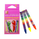 Масляные карандаши ЛУЧ Флуоресцентные 6 штук 6 цветов