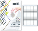 Самоклеящиеся этикетки Index 100 листов 48,5х16,9 мм белый IL4816