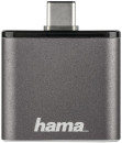 Картридер внешний Hama H-124186 USB3.1 серый 001241863