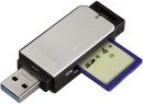 Картридер внешний Hama H-123900 USB3.0 серебристый 001239002