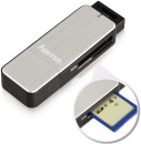 Картридер внешний Hama H-123900 USB3.0 серебристый 001239003