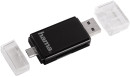 Картридер внешний Hama H-123950 USB2.0 OTG черный 001239502