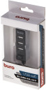 Концентратор USB 2.0 BURO BU-HUB4-0.5L-U2.0 4 x USB 2.0 черный4