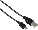 Кабель USB 2.0-microUSB 0.6м черный Hama 001736722