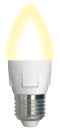 Лампа светодиодная свеча Uniel LED-C37 7W/WW/E27/FR PLP01WH E27 7W 3000K