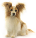 Мягкая игрушка собака Hansa породы папийон 41 см коричневый искусственный мех 3993