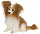 Мягкая игрушка собака Hansa породы папийон 41 см коричневый искусственный мех 39932