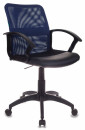 Кресло Бюрократ CH-590/BL/BLACK искусственная кожа спинка сетка синий сиденье черный