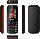 Мобильный телефон Texet TM-128 черный красный 1.77"3