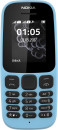 Мобильный телефон NOKIA 105 2017 голубой 1.8" 4 Мб