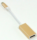 Переходник DisplayPort 0.1м VCOM Telecom TCA422B круглый золотистый2