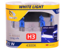 Лампа Галогеновая с эффектом ксенона 4300К H3(Clearlight)12V-55W WhiteLight (2 шт.)2