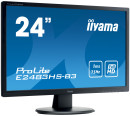 Монитор 24" iiYama PROLITE E2483HS-B3 черный TN 1920x1080 250 cd/m^2 1 ms HDMI DisplayPort VGA Композитный вход Компонентный вход2