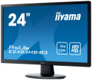 Монитор 24" iiYama PROLITE E2483HS-B3 черный TN 1920x1080 250 cd/m^2 1 ms HDMI DisplayPort VGA Композитный вход Компонентный вход3