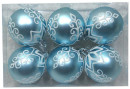 Набор шаров Новогодняя сказка 972912 6 см 6 шт голубой пластик