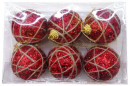 Набор шаров Новогодняя сказка 972710 6 см 6 шт красный пенопласт