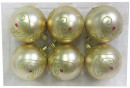 Набор шаров Новогодняя сказка 972886 8 см 6 шт золотой пластик