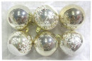 Набор шаров Новогодняя сказка 972888 8 см 6 шт золотой пластик