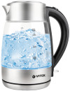 Чайник Vitek VT-7049(TR) 2000 Вт прозрачный серебристый чёрный 1.7 л металл/стекло