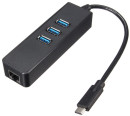 Концентратор USB Type-C ORIENT JK-341 3 х USB 3.0 RJ-45 черный2