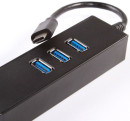 Концентратор USB Type-C ORIENT JK-341 3 х USB 3.0 RJ-45 черный3