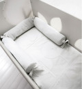 Комплект белья для кроватки с окошечками Bosco белый