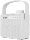 АС SVEN PS-72, белый, акустическая система 2.0, мощность 2x3 Вт (RMS), Bluetooth, FM, USB, microSD, ручка, встроенный аккумулятор)2