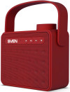 АС SVEN PS-72, красный, акустическая система 2.0, мощность 2x3 Вт (RMS), Bluetooth, FM, USB, microSD, ручка, встроенный аккумулятор)2