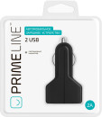Автомобильное зарядное устройство Prime Line 2211 2.1A 2 х USB черный3