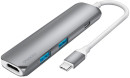 Адаптер Deppa USB-C to USB-C/HDMI/2USB графит 73118