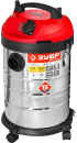 Промышленный пылесос Зубр ПУ-30-1400 М3 сухая влажная уборка красный серебристый2