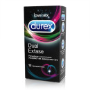 DUREX Презервативы №12 Dual Extase рельефные с анестетиком