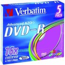 Диски DVD-R 16x 4.7Gb SlimCase (5шт) Color Verbatim [43557]3