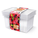 ХОЗЯЮШКА Мила Контейнеры для заморозки ягод,овощей,фруктов 1,5 л 5 шт