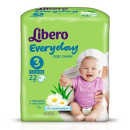 LIBERO Подгузники детские Every Day миди 4-9кг 22шт упаковка стандартная