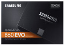 Твердотельный накопитель SSD 2.5" 500 Gb Samsung 860 EVO Read 550Mb/s Write 520Mb/s 3D NAND TLC MZ-76E500BW6