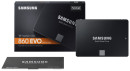 Твердотельный накопитель SSD 2.5" 500 Gb Samsung 860 EVO Read 550Mb/s Write 520Mb/s 3D NAND TLC MZ-76E500BW9