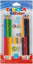 Набор карандашей CARIOCA Набор цветных деревянных двусторонних карандашей + точилка 12 шт двухсторонние 42264