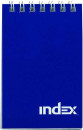 Блокнот INDEX, серия Office classic, синий, на гребне, кл., ламиниров. обл., ф. А7, 40 л.