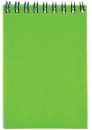 Блокнот на спирали, клетка, пластик.обложка, зеленый, ф. А7, 40л