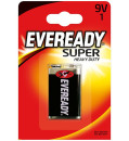 ENERGIZER Батарейка солевая Eveready Super 6F22 тип 9V 1шт
