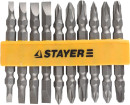 Набор бит STAYER MASTER 2605-H10_z01  двухсторонние в пластиковом держателе Cr-V 10шт