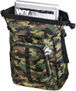 Рюкзак для ноутбука 15.6" HAMA "Roll-Top" полиэстер зеленый камуфляж 001018205