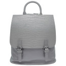 Рюкзак-мини FLAVIO FERRUCCI, молодежный, серый,фурнитура-пушечный металл, н/кожа, 28.5x21x10 см,2