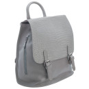 Рюкзак-мини FLAVIO FERRUCCI, молодежный, серый,фурнитура-пушечный металл, н/кожа, 28.5x21x10 см,3