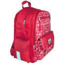 Рюкзак HELLO KITTY, разм.40х30х13 см, красный, уплотненная рельефная спинка, светоотраж. элементы,2