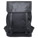Рюкзак ACTION, молодежный,  разм. 40х30х10 см, черный, нейлон+иск.кожа2