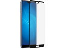 Закаленное стекло с цветной рамкой (fullscreen) для Huawei P20 Lite DF hwColor-40 (black)2