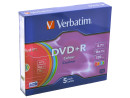 Диски DVD+R Verbatim 16x 4.7Gb SlimCase (5шт)  43556/5